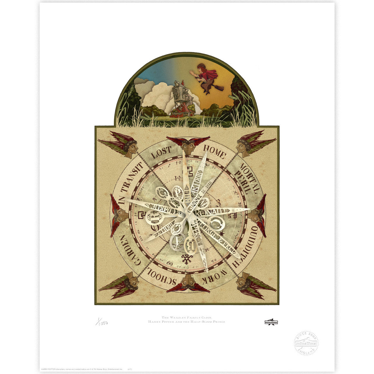 The Weasley Family Clock Limited Edition Art Print
