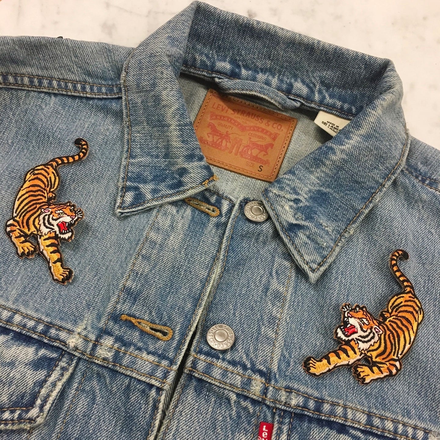 Tiger Iron-On Patches (Set of 2)