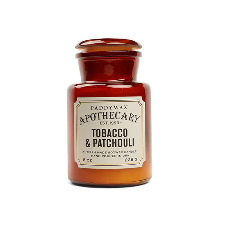 Apothecary Glass Candle - Tobacco & Patchouli