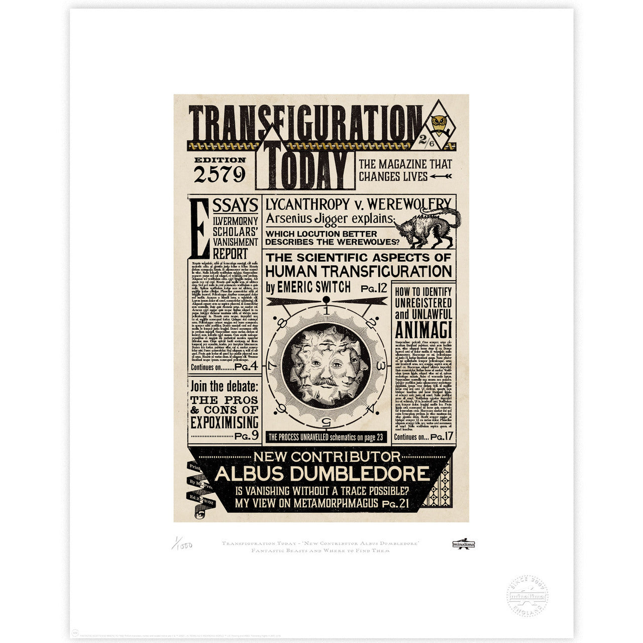 Transfiguration Today - Albus Dumbledore Limited Edition Art Print