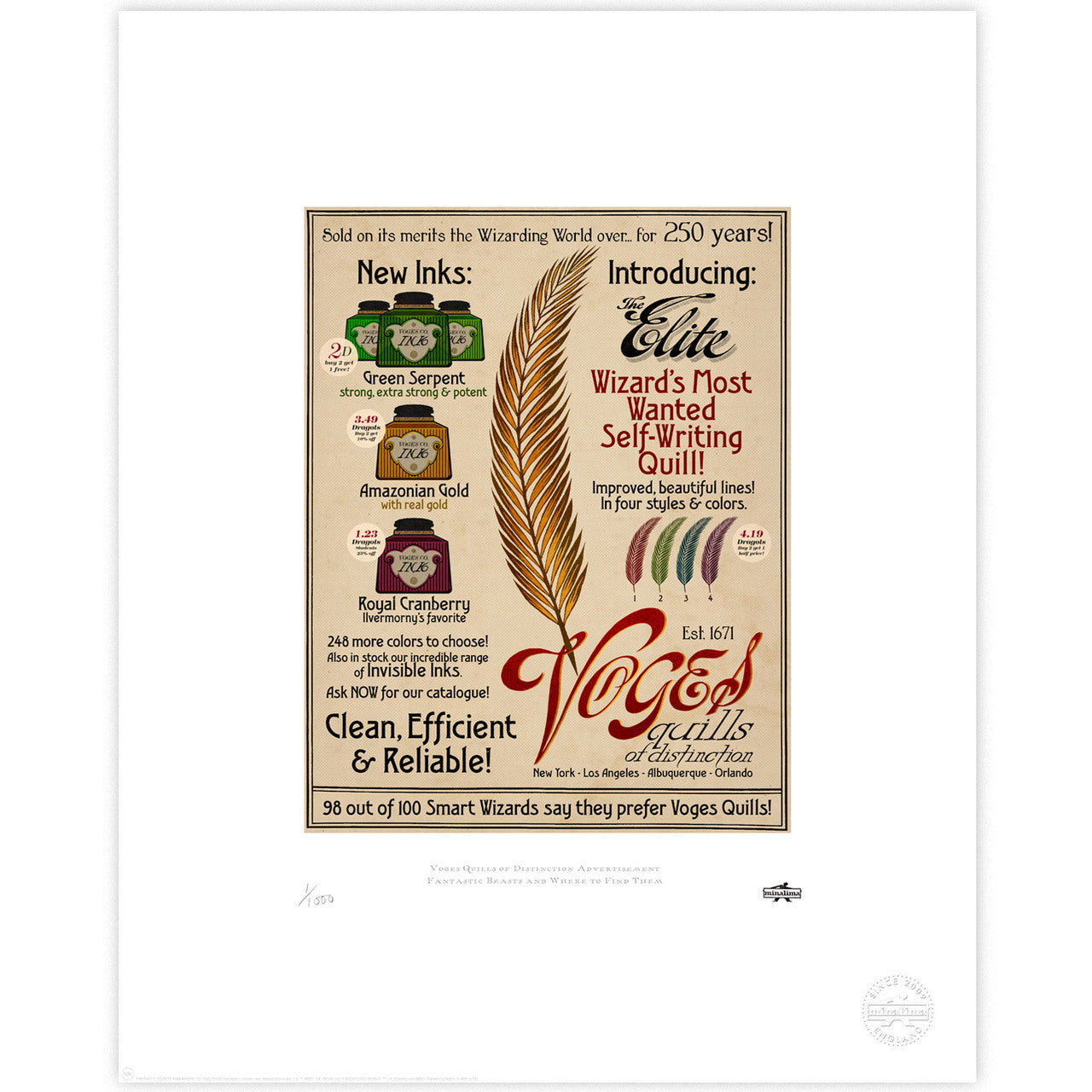 Voges Quills of Distinction Limited Edition Art Print