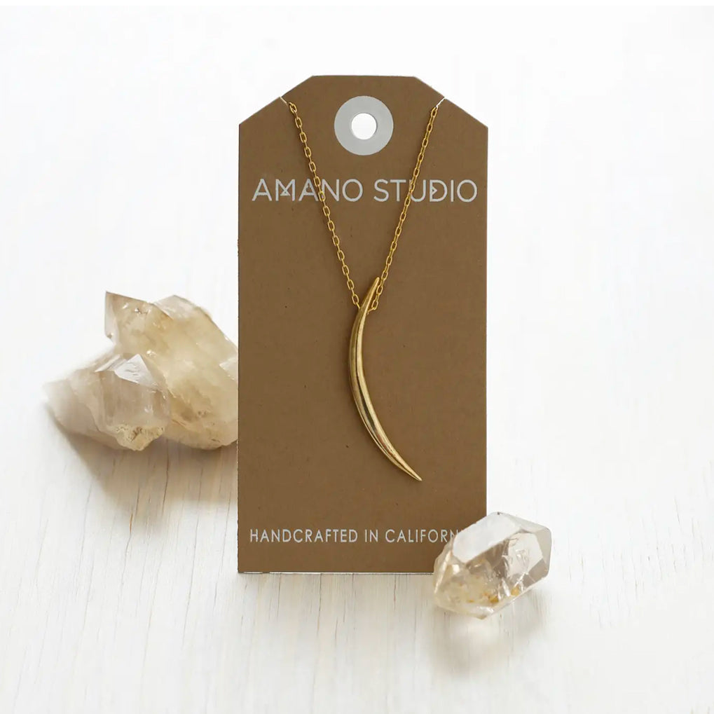 Waning Crescent Moon Necklace
