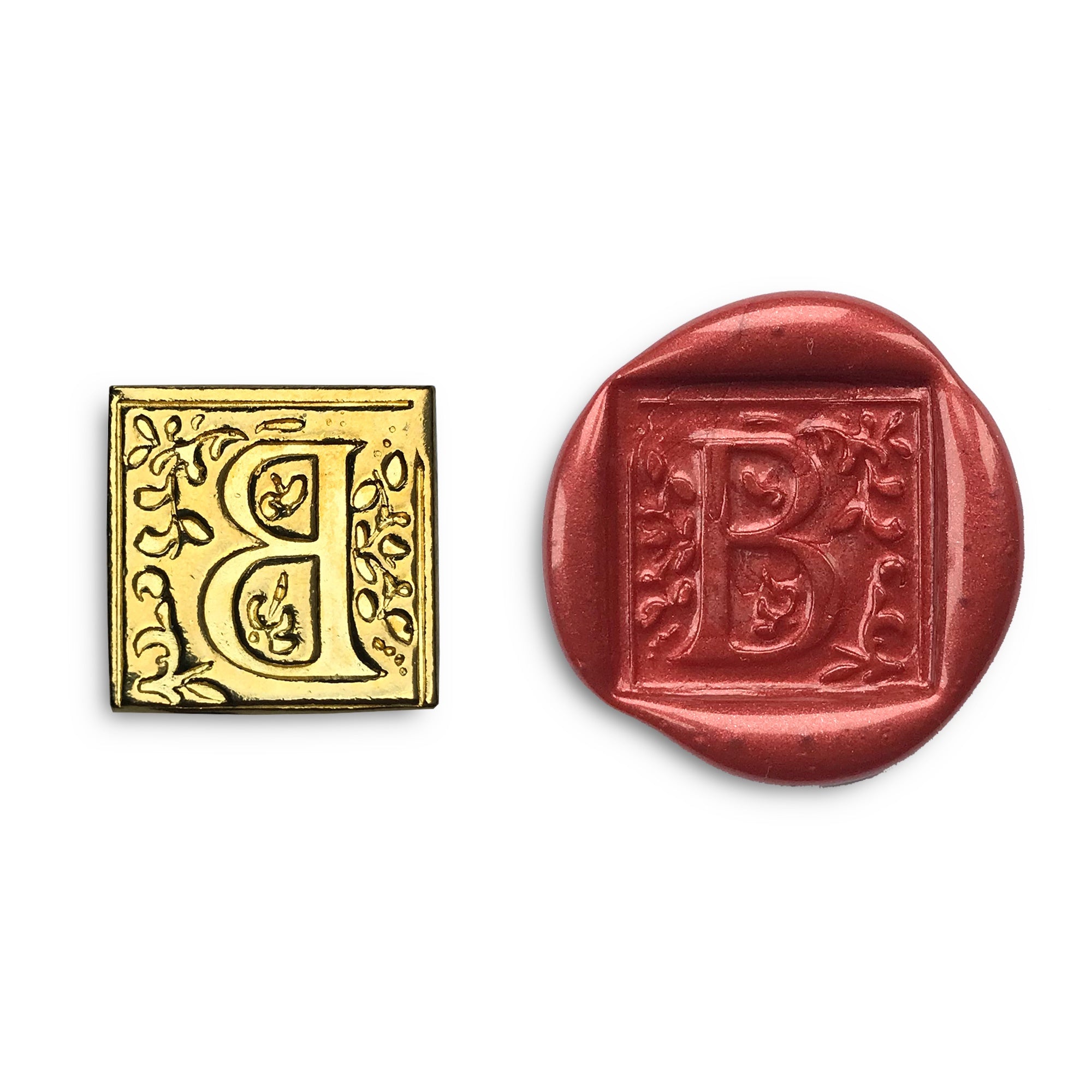 Square Filigree Initial Wax Seal Kit - B