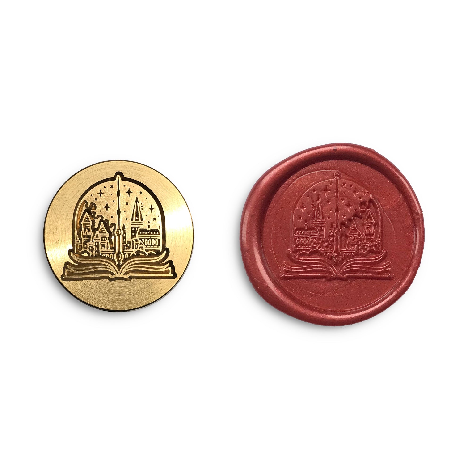Snow Globe Castle & Wand Wax Seal Stamp