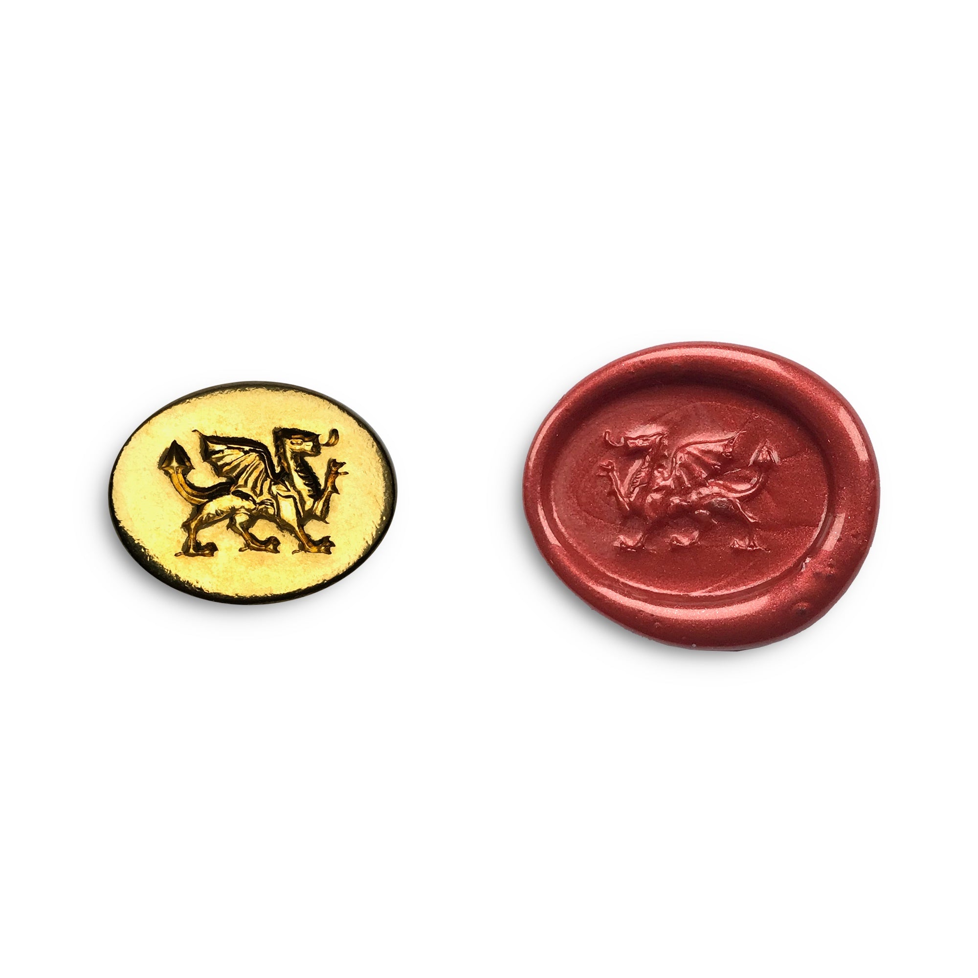 Brass Seal Gift Set - Welsh Dragon