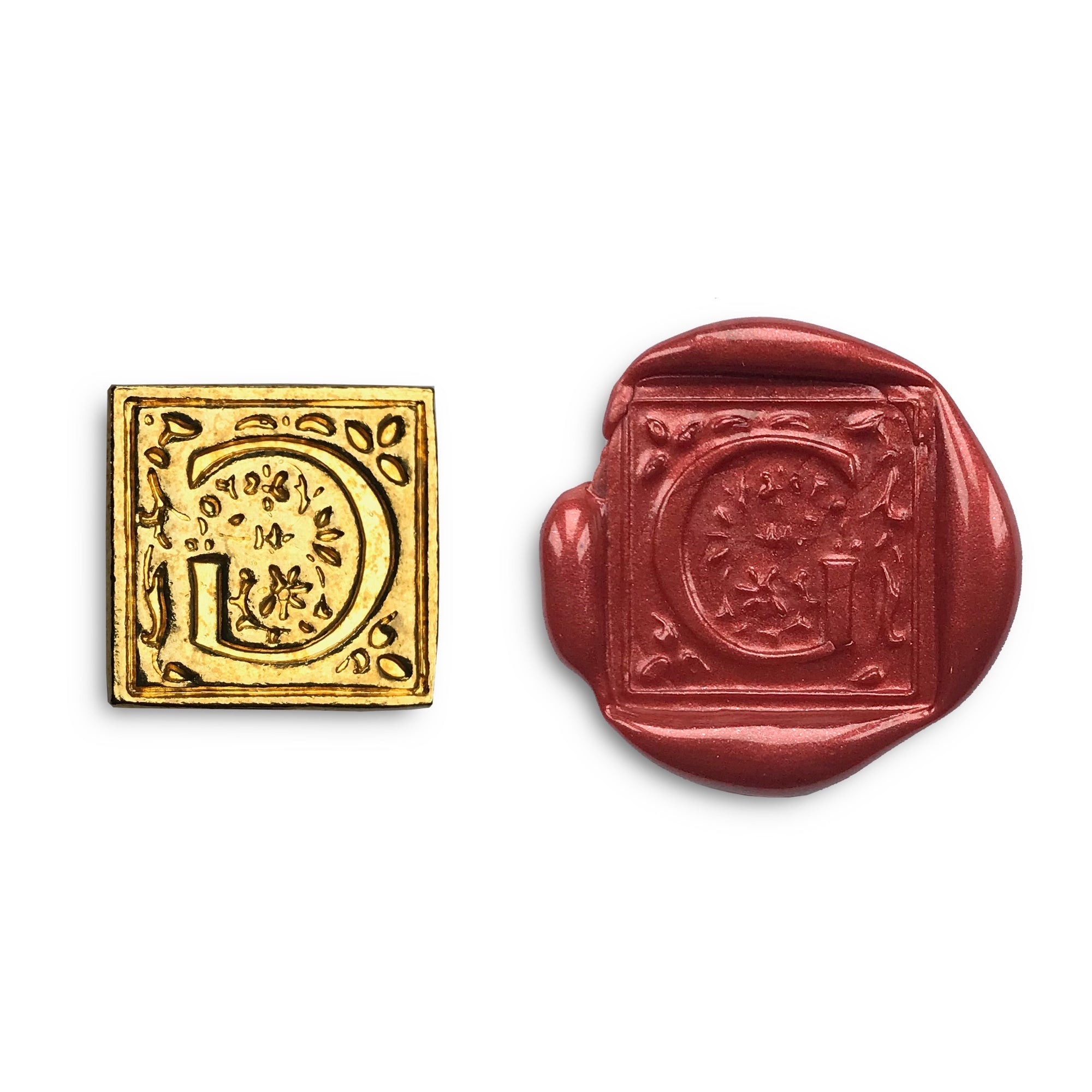 Square Filigree Initial Wax Seal Kit - G