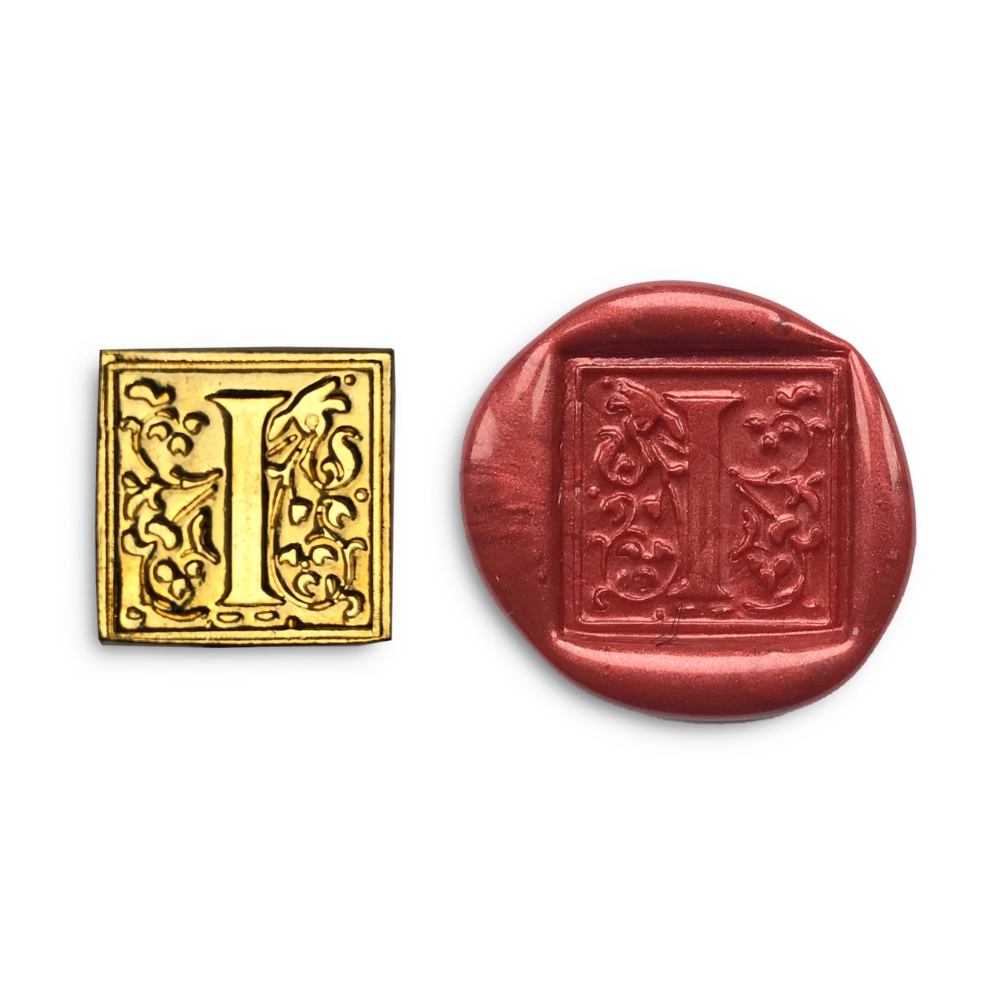 Square Filigree Initial Wax Seal Kit - I