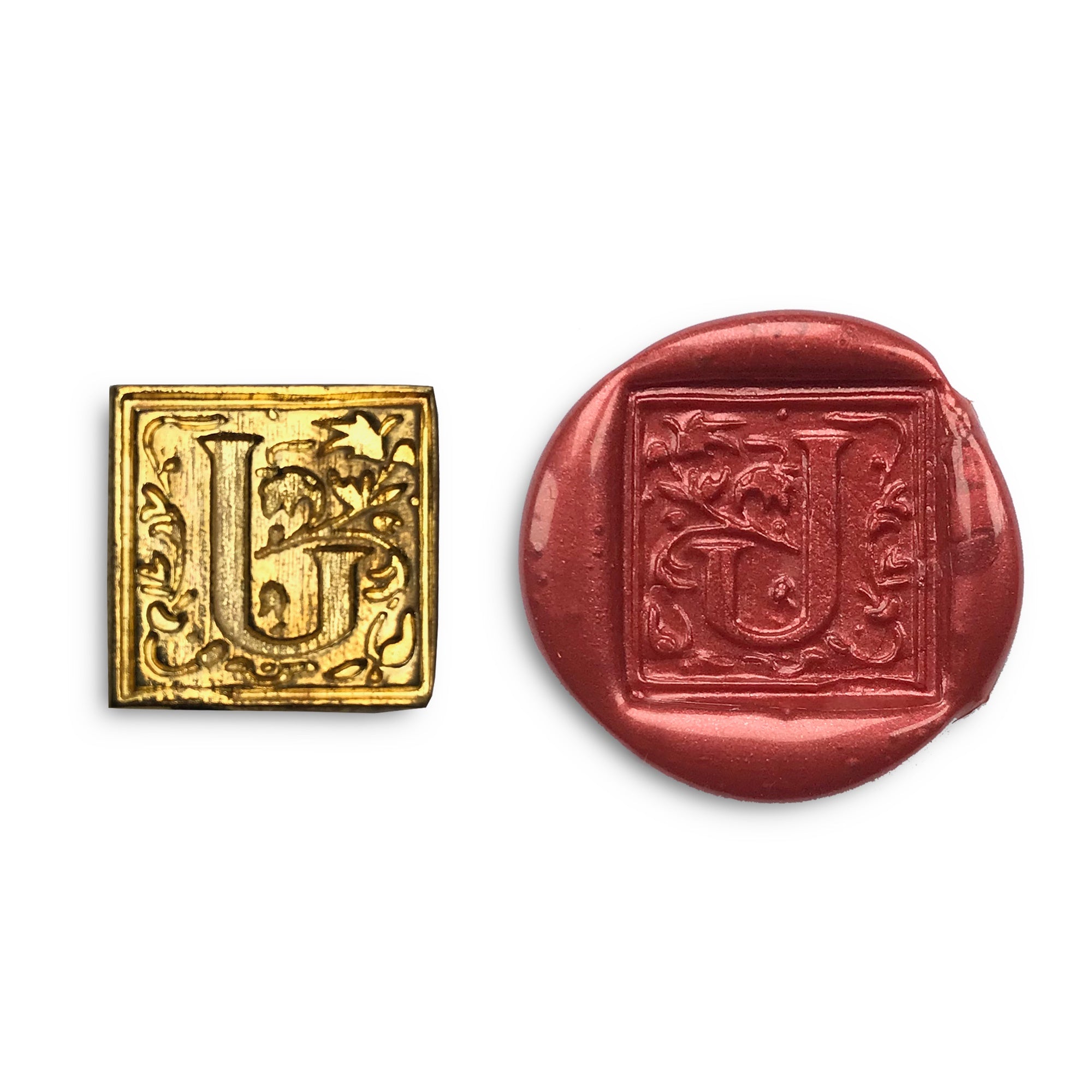 Square Filigree Initial Wax Seal Kit - J