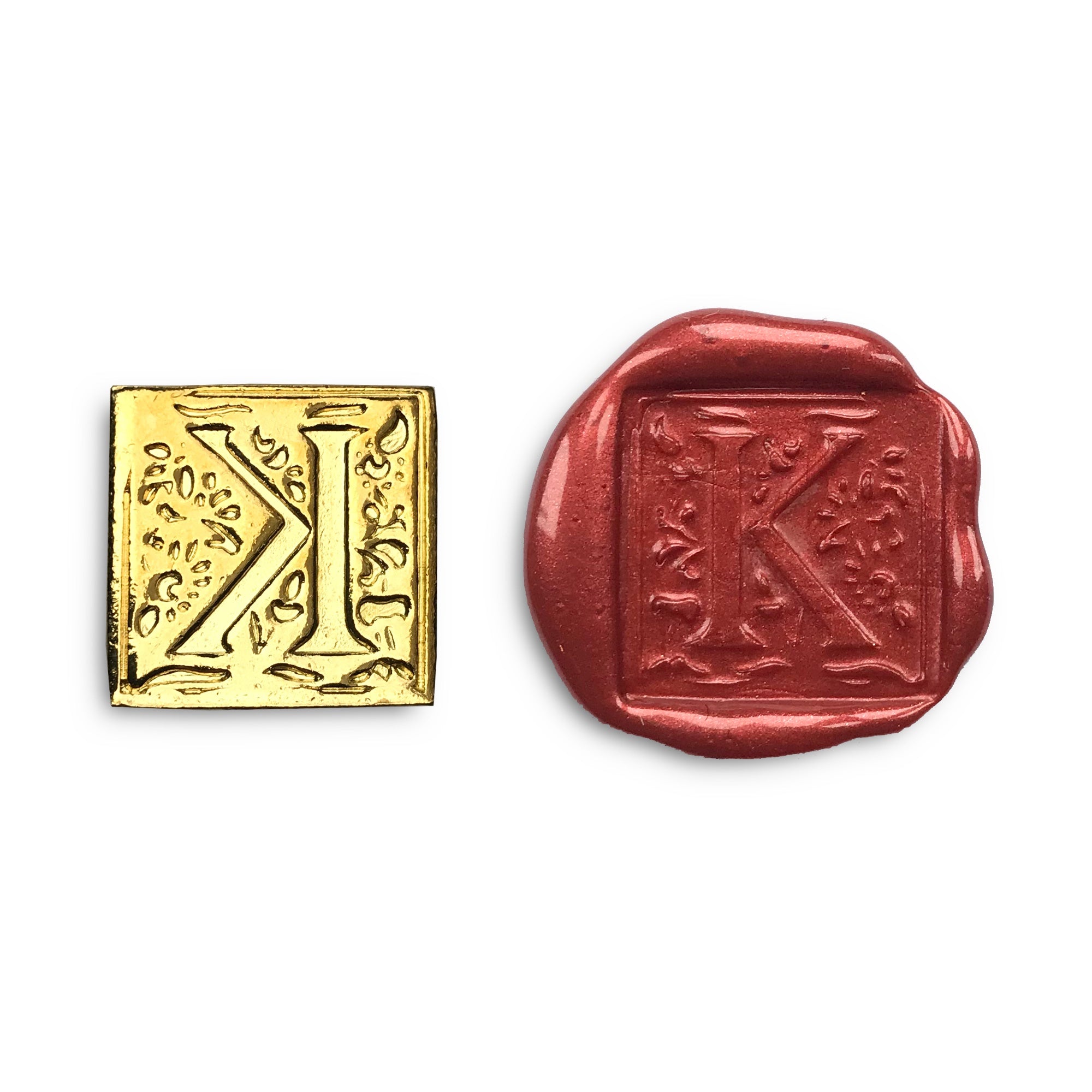 Square Filigree Initial Wax Seal Kit - K