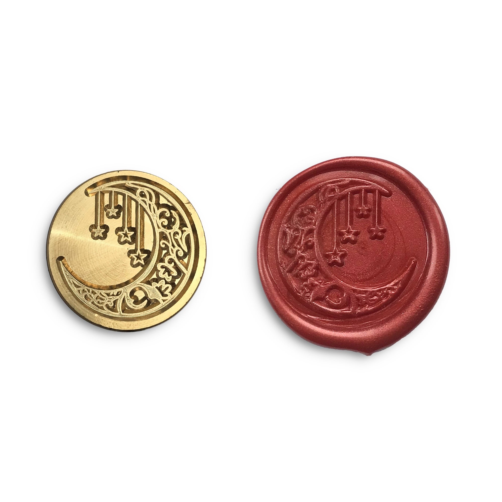 Crescent Moon & Hanging Stars Wax Seal Stamp