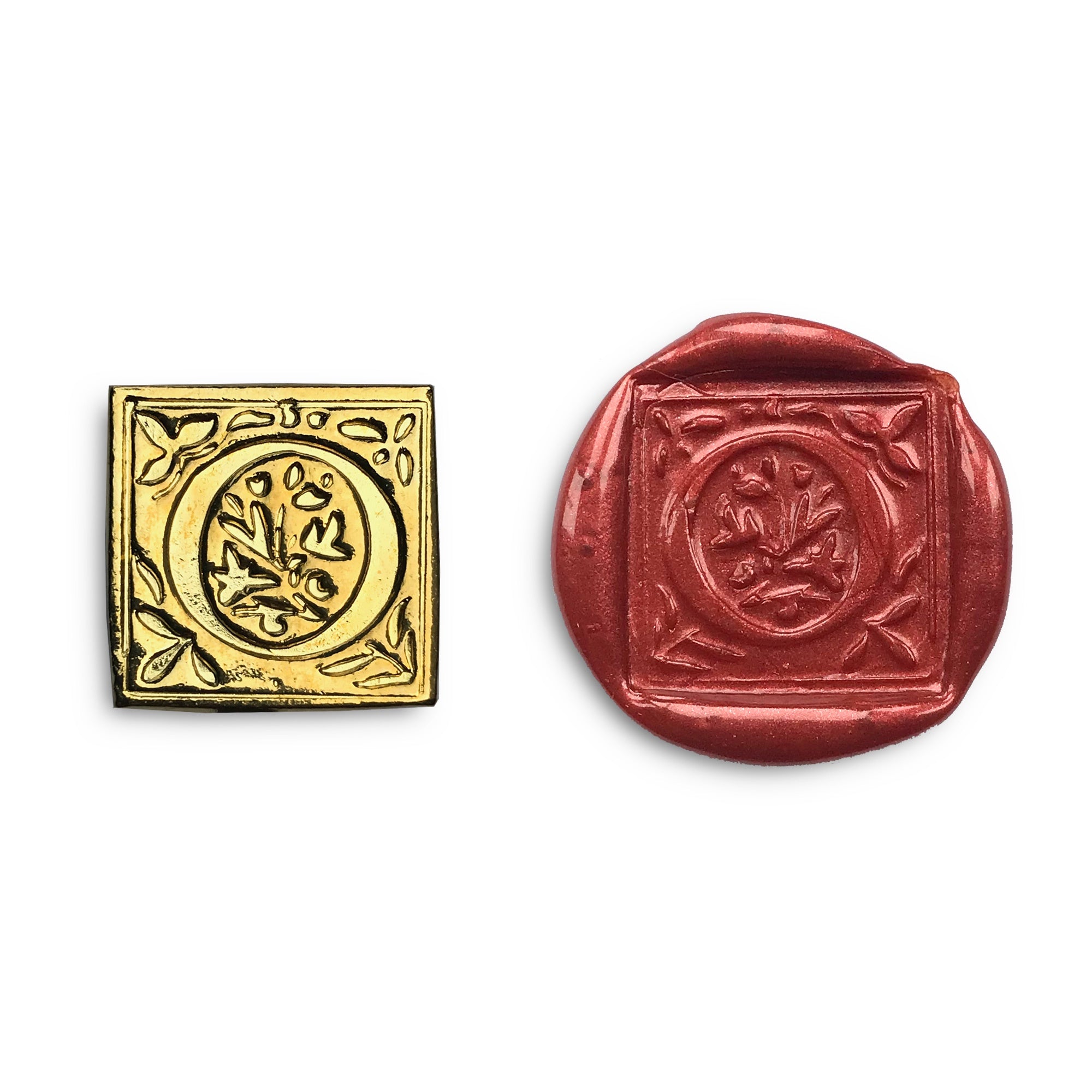Square Filigree Initial Wax Seal Kit - O