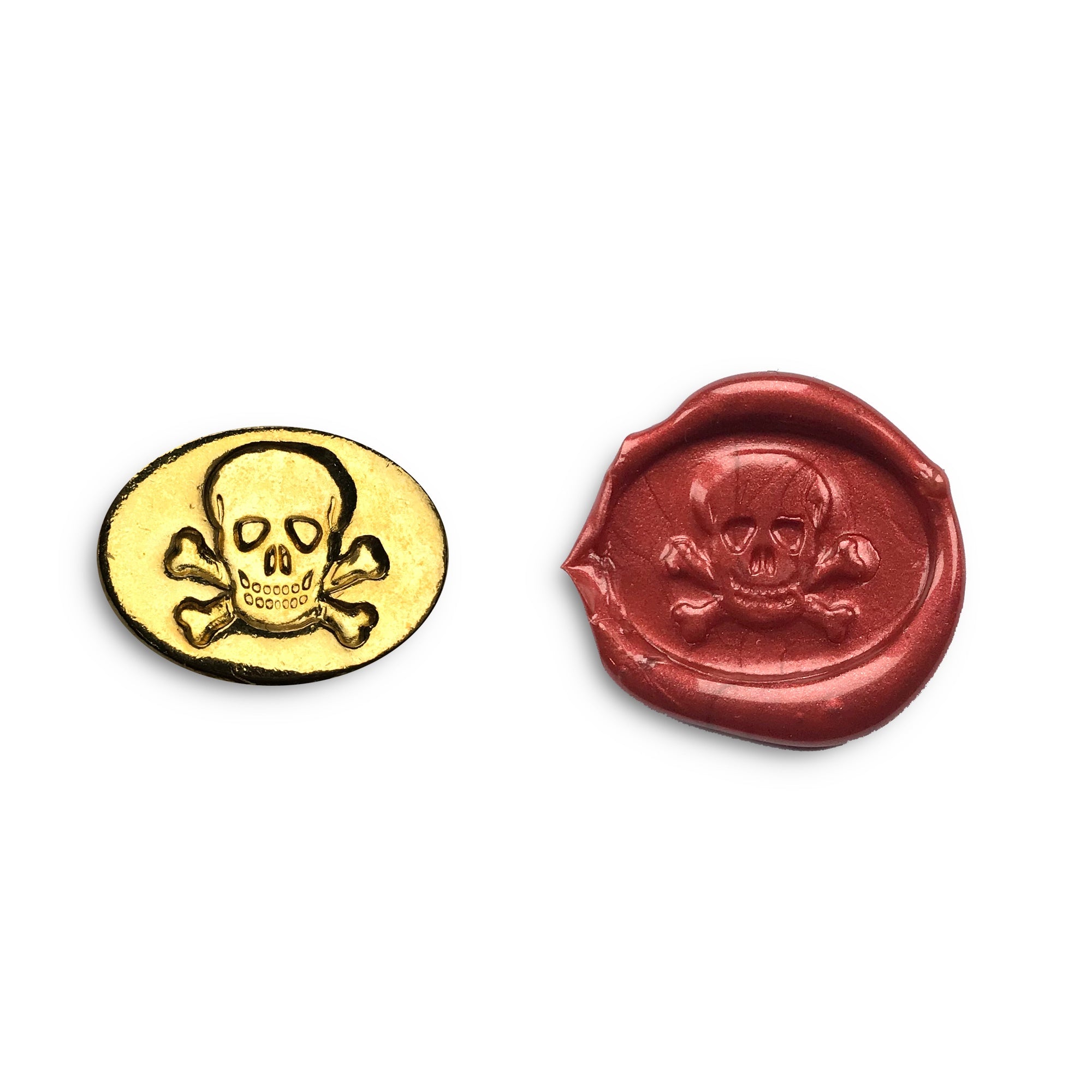 Brass Seal Gift Set - Skull & Crossbones