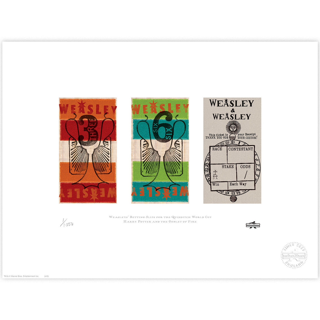 Weasley's Betting Slips Limited Edition Art Print