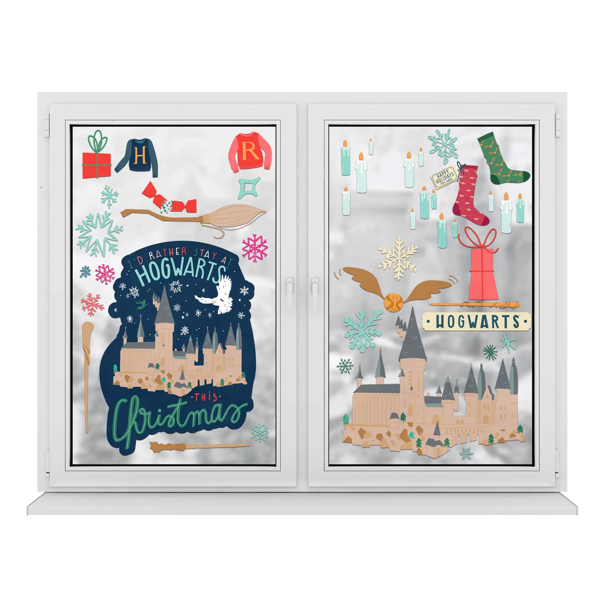 Holidays at Hogwarts Window Clings