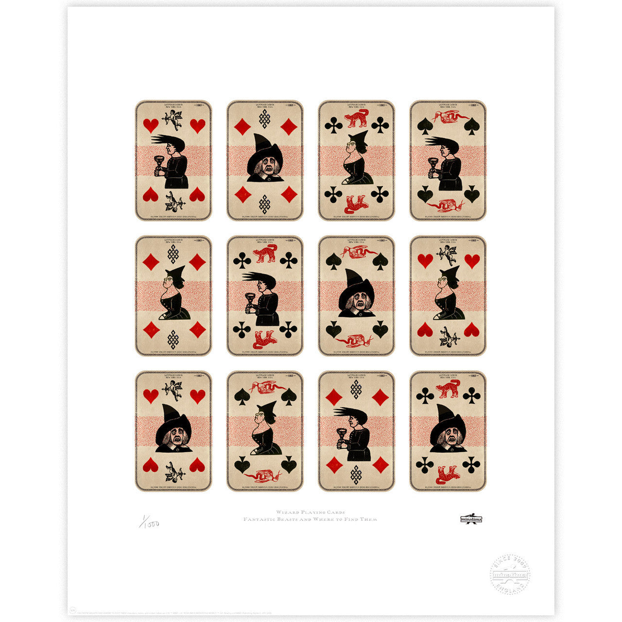 Wizarding Playing Cards Limited Edition Art Print