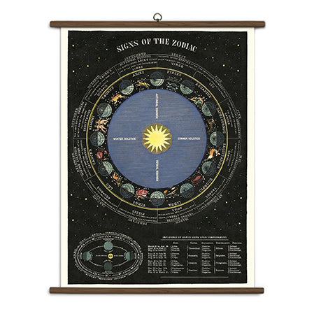 Zodiac Vintage School Chart