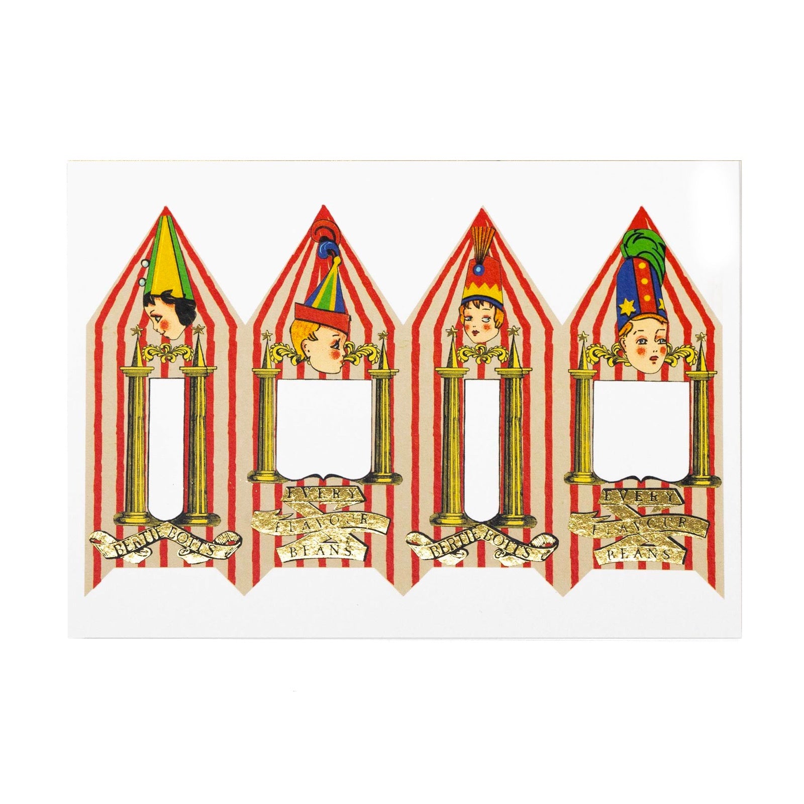 Bertie Bott's Every-Flavour Beans Packaging Foiled Notecard