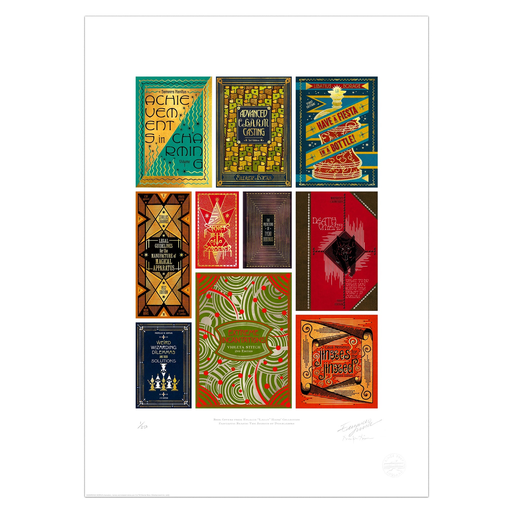 Book Covers from Eulalie "Lally" Hick's Collection Limited Edition Art Print